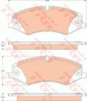 Гальмівні колодки, дискове гальмо (набір) TRW GDB1825