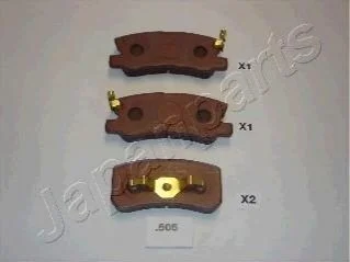 Гальмівні колодки, дискове гальмо (набір) JAPANPARTS PP505AF
