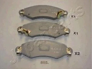 Гальмівні колодки, дискове гальмо (набір) JAPANPARTS PA885AF