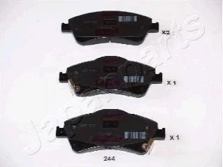 Гальмівні колодки, дискове гальмо (набір) JAPANPARTS PA244AF