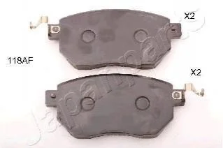 Гальмівні колодки, дискове гальмо (набір) JAPANPARTS PA118AF (фото 1)