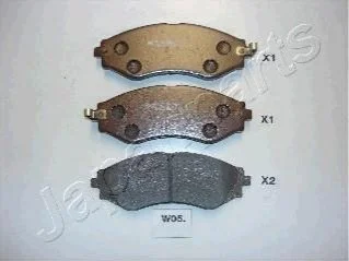 Гальмівні колодки, дискове гальмо (набір) JAPANPARTS PAW05AF (фото 1)