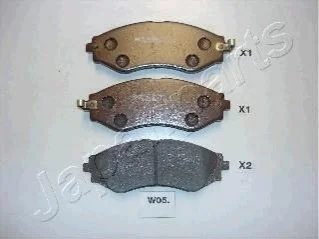 Гальмівні колодки, дискове гальмо (набір) JAPANPARTS PAW05AF