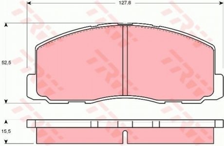 Гальмівні колодки, дискове гальмо (набір) TRW GDB355