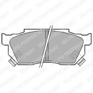 Гальмівні колодки, дискове гальмо (набір) DELPHI LP445