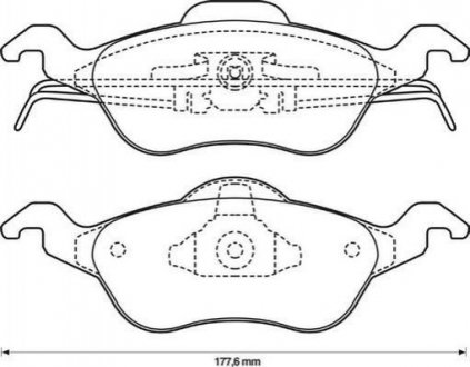 Гальмівні колодки, дискове гальмо (набір) JURID 571967J