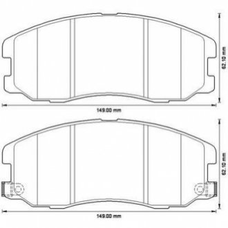 Гальмівні колодки, дискове гальмо (набір) JURID 572570J