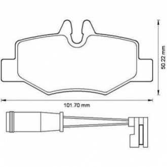 Гальмівні колодки, дискове гальмо (набір) JURID 573222J