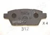 Гальмівні колодки, дискове гальмо (набір) JAPANPARTS PP312AF (фото 1)