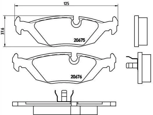 Гальмівні колодки, дискове гальмо (набір) BREMBO P06009 (фото 1)