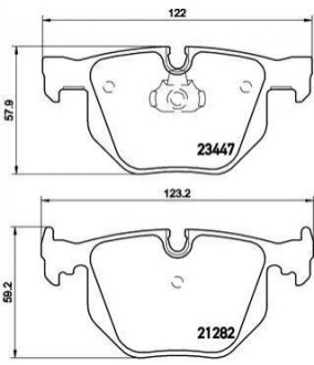 Гальмівні колодки, дискове гальмо (набір) BREMBO P06029