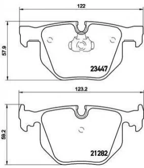 Гальмівні колодки, дискове гальмо (набір) BREMBO P06029