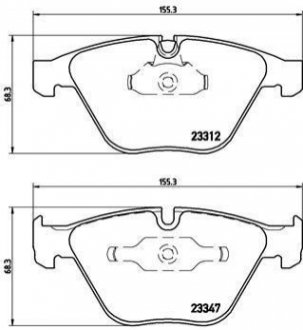 Гальмівні колодки, дискове гальмо (набір) BREMBO P06046