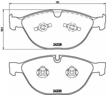 Гальмівні колодки, дискове гальмо (набір) BREMBO P06066