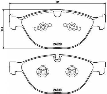 Гальмівні колодки, дискове гальмо (набір) BREMBO P06066