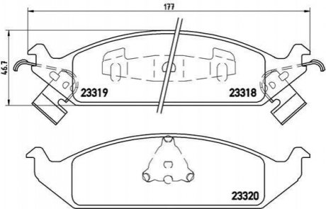 Гальмівні колодки, дискове гальмо (набір) BREMBO P11011