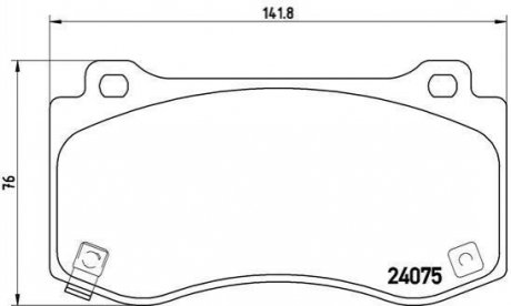 Гальмівні колодки, дискове гальмо (набір) BREMBO P11023