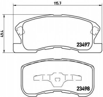 Гальмівні колодки, дискове гальмо (набір) BREMBO P16008