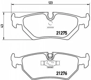 Гальмівні колодки, дискове гальмо (набір) BREMBO P23062