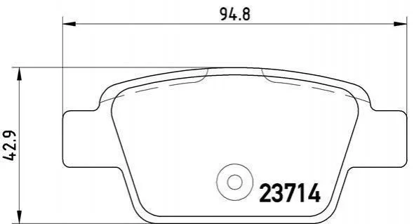 Гальмівні колодки, дискове гальмо (набір) BREMBO P23080 (фото 1)