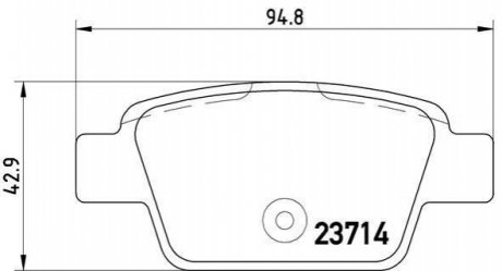 Гальмівні колодки, дискове гальмо (набір) BREMBO P23080