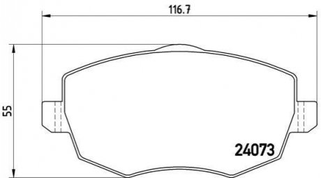 Гальмівні колодки, дискове гальмо (набір) BREMBO P23094