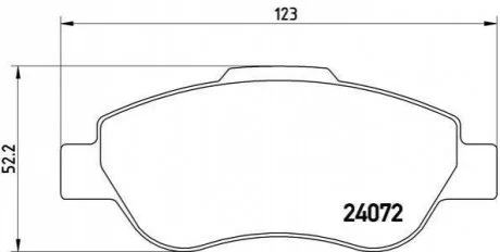 Гальмівні колодки, дискове гальмо (набір) BREMBO P23097