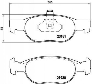 Гальмівні колодки, дискове гальмо (набір) BREMBO P23125