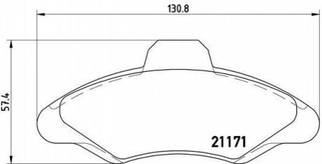 Гальмівні колодки, дискове гальмо (набір) BREMBO P24029