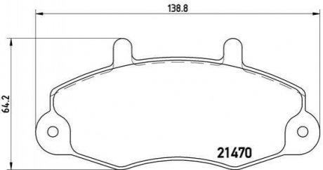 Гальмівні колодки, дискове гальмо (набір) BREMBO P24032