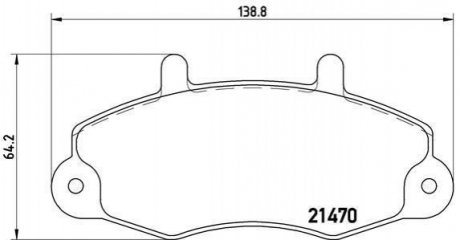 Гальмівні колодки, дискове гальмо (набір) BREMBO P24049