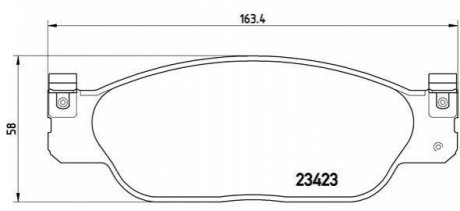 Гальмівні колодки, дискове гальмо (набір) BREMBO P36012