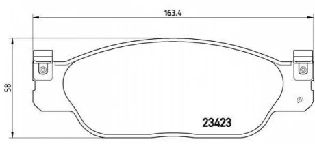 Гальмівні колодки, дискове гальмо (набір) BREMBO P36012