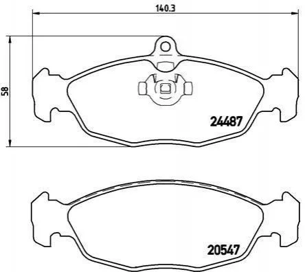 Гальмівні колодки, дискове гальмо (набір) BREMBO P36017 (фото 1)