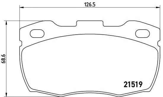 Гальмівні колодки, дискове гальмо (набір) BREMBO P44005 (фото 1)