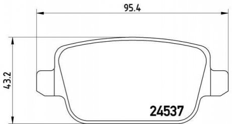 Гальмівні колодки, дискове гальмо (набір) BREMBO P44016 (фото 1)