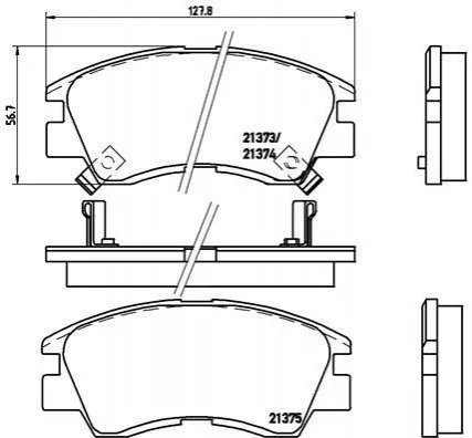 Гальмівні колодки, дискове гальмо (набір) BREMBO P54008 (фото 1)