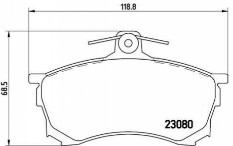 Гальмівні колодки, дискове гальмо (набір) BREMBO P54021