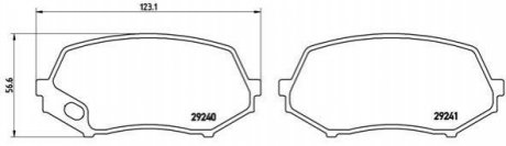 Гальмівні колодки, дискове гальмо (набір) BREMBO P54044