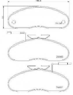 Гальмівні колодки, дискове гальмо (набір) BREMBO P56019