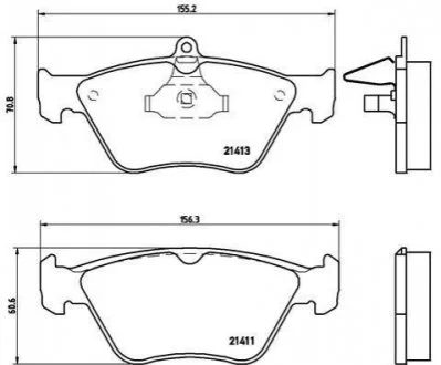 Гальмівні колодки дискові BREMBO P59019