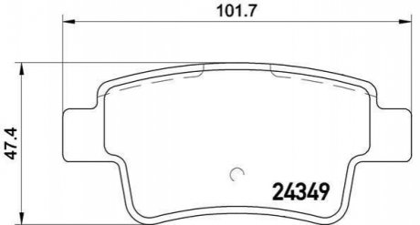 Гальмівні колодки, дискове гальмо (набір) BREMBO P59057