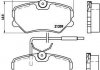 Гальмівні колодки, дискове гальмо (набір) BREMBO P61035 (фото 1)