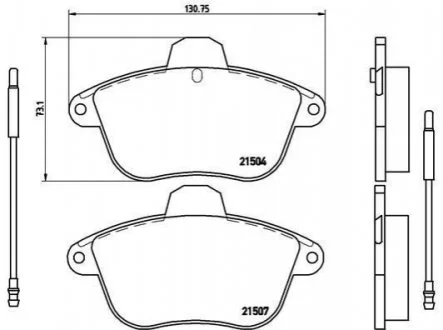 Гальмівні колодки, дискове гальмо (набір) BREMBO P61046