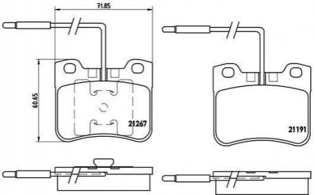 Гальмівні колодки, дискове гальмо (набір) BREMBO P61047