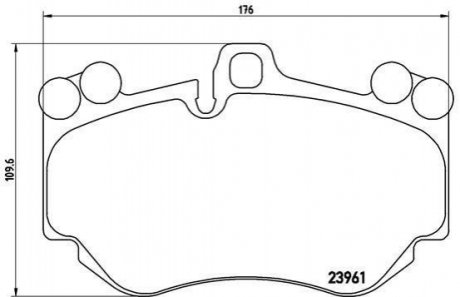 Гальмівні колодки, дискове гальмо (набір) BREMBO P65016