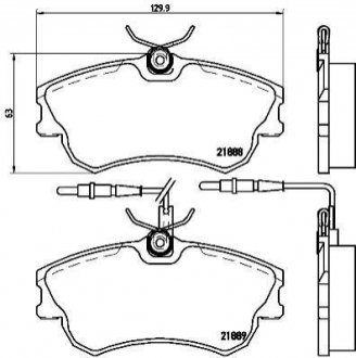 Гальмівні колодки, дискове гальмо (набір) BREMBO P68023