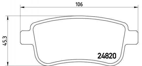 Гальмівні колодки, дискове гальмо (набір) BREMBO P68054 (фото 1)