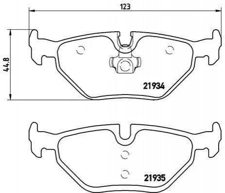 Гальмівні колодки, дискове гальмо (набір) BREMBO P71006 (фото 1)