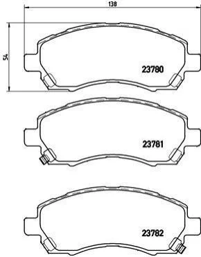 Гальмівні колодки, дискове гальмо (набір) BREMBO P78009 (фото 1)
